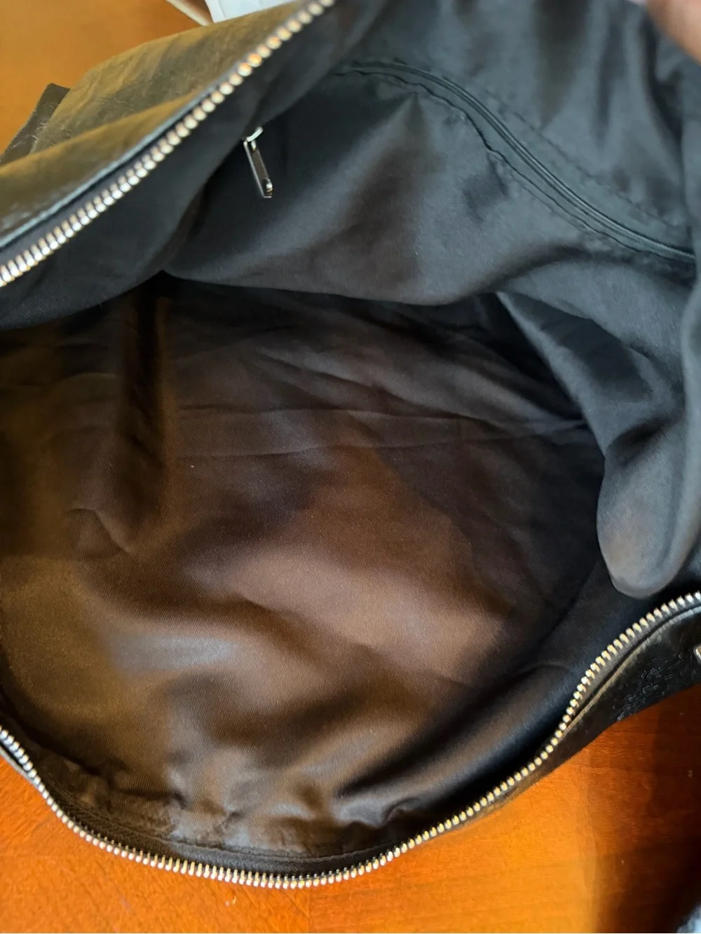 Black Faux Leather Oversided Hobo Bag